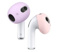 elago 2 Pairs 2 Colours Replacement Ear Tips Compatible with AirPods 3 [Fit in The Case] Anti Slip Premium Silicone Cover Compatible with AirPods 3rd Generation (Lovely Pink/Lavender)