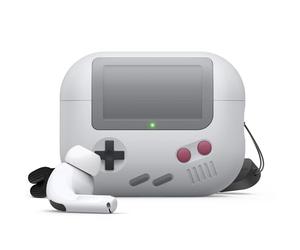 elago AW5 Case Compatible with Apple AirPods Pro 2nd Generation Case Cover Classic Handheld Game Console Design Case Compatible with AirPods Pro 2, Lanyard Included (Light Grey)