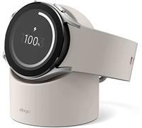 elago Charger Stand Compatible with Samsung Galaxy Watch Series 4, 4 Classic, 3, Active 2, 1 [40 41 44 45 46mm] Nightstand Mode, Cable Management [Cable Not Included] (Stone)