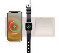 elago Charging Tray Duo Compatible with MagSafe Charger and Compatible with Apple Watch Charger, Compatible with iPhone 16/15/14/13/12, AirPods Wireless Case [Charging Cable Not Included] (Stone)