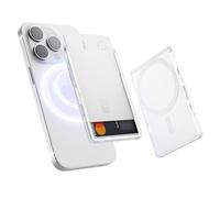 elago Clear Magnetic Card Holder Compatible with MagSafe Compatible with iPhone 17/16/15/14/13/12 Series - Secure Phone Wallet,Durable Polycarbonate Construction,Scratch Damage Protection(Transparent)