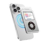 elago Clear Magnetic Card Holder Compatible with MagSafe for iPhone 17/16/15/14/13/12 Series - Secure Phone Wallet,Durable Polycarbonate Construction, Damage Protection (iPod - Silver)