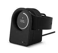 elago Clock Charger Stand Compatible with Samsung Galaxy Watch Series 4, 4 Classic, 3, Active 2, 1 [40 41 44 45 46mm] Nightstand Mode, Cable Management [Cable Not Included] (Black)