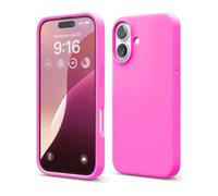 elago Compatible with iPhone 16 Case, Premium Liquid Silicone Case, Full Body Protective Cover, Shockproof, Slim Phone Case, Anti-Scratch Soft Microfiber Lining, 6.1 inch (Ice Red)