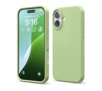 elago Compatible with iPhone 16 Case, Premium Liquid Silicone Case, Full Body Protective Cover, Shockproof, Slim Phone Case, Anti-Scratch Soft Microfiber Lining, 6.1 inch (Pastel Green)