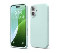 elago Compatible with iPhone 16 Case, Premium Liquid Silicone Case, Full Body Protective Cover, Shockproof, Slim Phone Case, Anti-Scratch Soft Microfiber Lining, 6.1 inch (Mint)