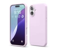 elago Compatible with iPhone 16 Case, Premium Liquid Silicone Case, Full Body Protective Cover, Shockproof, Slim Phone Case, Anti-Scratch Soft Microfiber Lining, 6.1 inch (Light Lilac)