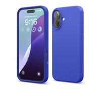 elago Compatible with iPhone 16 Case, Premium Liquid Silicone Case, Full Body Protective Cover, Shockproof, Slim Phone Case, Anti-Scratch Soft Microfiber Lining, 6.1 inch (Cobalt Blue)