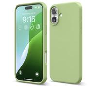 elago Compatible with iPhone 16 Plus Case, Premium Liquid Silicone Case, Full Body Protective Cover, Shockproof, Slim Phone Case, Anti-Scratch Soft Microfiber Lining, 6.7 inch (Pastel Green)