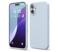 elago Compatible with iPhone 16 Plus Case, Premium Liquid Silicone Case, Full Body Protective Cover, Shockproof, Slim Phone Case, Anti-Scratch Soft Microfiber Lining, 6.7 inch (Light Blue)