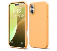 elago Compatible with iPhone 16 Plus Case, Premium Liquid Silicone Case, Full Body Protective Cover, Shockproof, Slim Phone Case, Anti-Scratch Soft Microfiber Lining, 6.7 inch (Orange)