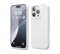 elago Compatible with iPhone 16 Pro Case, Premium Liquid Silicone Case, Full Body Protective Cover, Shockproof, Slim Phone Case, Anti-Scratch Soft Microfiber Lining, 6.3 inch (White)