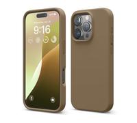 elago Compatible with iPhone 16 Pro Case, Premium Liquid Silicone Case, Full Body Protective Cover, Shockproof, Slim Phone Case, Anti-Scratch Soft Microfiber Lining, 6.3 inch (Brown)