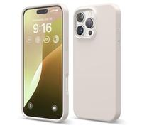 elago Compatible with iPhone 16 Pro Max Case, Premium Liquid Silicone Case, Full Body Protective Cover, Shockproof, Slim Phone Case, Anti-Scratch Soft Microfiber Lining, 6.9 inch (Stone)