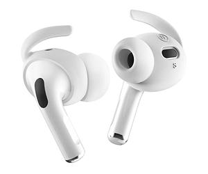 elago Ear Hooks Covers for AirPods Pro 2, 4 Pairs, White, Secure Fit & Improved Sound Quality, Silicone Material