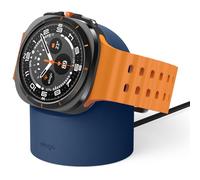 elago GWT2 Charger Stand Compatible with Samsung Galaxy Watch 8/8 Classic,7/Ultra,6/6 Classic,5/5 Pro [40/43/44/45/47mm], Nightstand Mode, Cable Management [Charging Cable Not Included] (Jean Indigo)