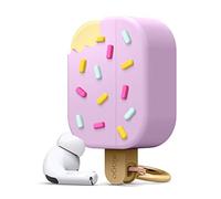 elago Ice Cream Case Compatible with AirPods Pro Case - Carabiner Included, Full Protection Premium Silicone Cover, 3D Unique Cute Design Case (Blueberry)