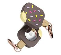 elago Ice Cream Case Compatible with Apple AirTag Keychain, Compatible with AirTag Case - Drop Protection, Carabiner Key Ring (Track Dogs, Keys, Purses) Tracking Device Not Included (Dark Brown)