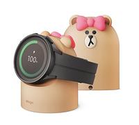 elago | LINE FRIENDS Charger Stand Compatible with Samsung Galaxy Watch8/8Classic,7/Ultra,6/6 Classic,5/5 Pro[40/43/44/45/47mm]Nightstand Mode,Cable Management[Charging Cable Not Included](CHOCO)
