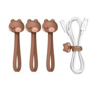 elago | LINE Friends Magnetic Cable Ties, Premium Silicone Cord Organizer, Reusable Magnetic Cable Organizer [Official Merchandise] (Bnini)