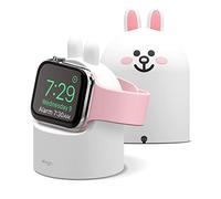 elago | LINE Friends W2 Charger Stand Compatible with All Apple Watch Series Ultra 3&2&1/11/10/9/8//7/6//5/4/3/2/1,SE3/SE2/SE (49mm, 46mm, 45mm, 44mm, 42mm, 41mm, 40mm, 38mm), Nightstand Mode (CONY)