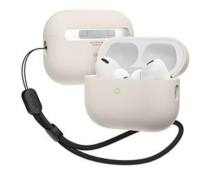 elago Liquid Hybrid Case Compatible with AirPods Pro 2 Case with Lanyard, Compatible with AirPods Pro 2nd Generation Case Cover, Triple Layer Protection, Shockproof (Stone)
