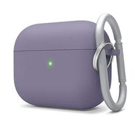 elago Liquid Hybrid Silicone Case with Keychain Designed for Apple AirPods Pro Case - Triple Layer Structure : Shockproof Protection, Premium Silicone Cover (Lavender Grey)