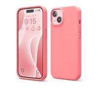 elago Liquid Silicone Case Compatible with iPhone 15 Case, Premium Silicone, Full Body Protective Cover [4 Layer Shockproof Structure], Anti-Scratch Soft Microfiber Lining (Pink)