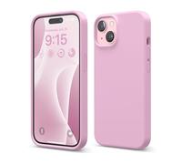 elago Liquid Silicone Case Compatible with iPhone 15 Case, Premium Silicone, Full Body Protective Cover [4 Layer Shockproof Structure], Anti-Scratch Soft Microfiber Lining (Hot Pink)