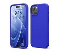 elago Liquid Silicone Case Compatible with iPhone 15 Case, Premium Silicone, Full Body Protective Cover [4 Layer Shockproof Structure], Anti-Scratch Soft Microfiber Lining (Cobalt Blue)