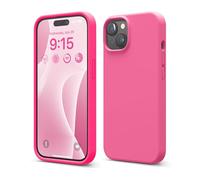 elago Liquid Silicone Case Compatible with iPhone 15 Case, Premium Silicone, Full Body Protective Cover [4 Layer Shockproof Structure], Anti-Scratch Soft Microfiber Lining (Ice Red)