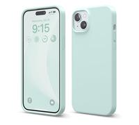 elago Liquid Silicone Case Compatible with iPhone 15 Plus Case, Premium Silicone, Full Body Protective Cover [4 Layer Shockproof Structure], Anti-Scratch Soft Microfiber Lining (Mint)