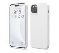 elago Liquid Silicone Case Compatible with iPhone 15 Plus Case, Premium Silicone, Full Body Protective Cover [4 Layer Shockproof Structure], Anti-Scratch Soft Microfiber Lining (White)