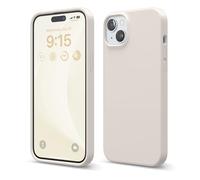 elago Liquid Silicone Case Compatible with iPhone 15 Plus Case, Premium Silicone, Full Body Protective Cover [4 Layer Shockproof Structure], Anti-Scratch Soft Microfiber Lining (Stone)