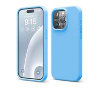 elago Liquid Silicone Case Compatible with iPhone 15 Pro Case, Premium Silicone, Full Body Protective Cover [4 Layer Shockproof Structure], Anti-Scratch Soft Microfiber Lining (Ocean Blue)