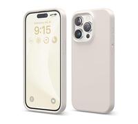 elago Liquid Silicone Case Compatible with iPhone 15 Pro Case, Premium Silicone, Full Body Protective Cover [4 Layer Shockproof Structure], Anti-Scratch Soft Microfiber Lining (Stone)
