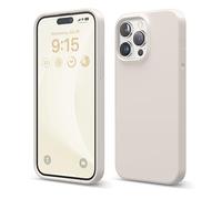 elago Liquid Silicone Case Compatible with iPhone 15 Pro Max Case, Premium Silicone, Full Body Protective Cover [4 Layer Shockproof Structure], Anti-Scratch Soft Microfiber Lining (Stone)