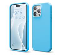 elago Liquid Silicone Case Compatible with iPhone 15 Pro Max Case, Premium Silicone, Full Body Protective Cover [4 Layer Shockproof Structure], Anti-Scratch Soft Microfiber Lining (Ocean Blue)