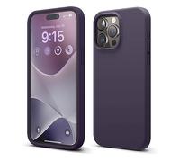 elago Liquid Silicone Case Compatible with iPhone 15 Pro Max Case, Premium Silicone, Full Body Protective Cover [4 Layer Shockproof Structure], Anti-Scratch Soft Microfiber Lining (Deep Purple)