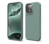 elago Liquid Silicone Case Compatible with iPhone 15 Pro Max Case, Premium Silicone, Full Body Protective Cover [4 Layer Shockproof Structure], Anti-Scratch Soft Microfiber Lining (Midnight Green)