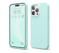 elago Liquid Silicone Case Compatible with iPhone 15 Pro Max Case, Premium Silicone, Full Body Protective Cover [4 Layer Shockproof Structure], Anti-Scratch Soft Microfiber Lining (Aqua Sky)