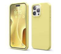 elago Liquid Silicone Case Compatible with iPhone 15 Pro Max Case, Premium Silicone, Full Body Protective Cover [4 Layer Shockproof Structure], Anti-Scratch Soft Microfiber Lining (Yellow)