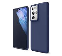 elago Liquid Silicone Case Compatible with Samsung Galaxy S21 Ultra Case, Premium Silicone, Full Body Protection : 3 Layer Shockproof Cover (Jean Indigo)