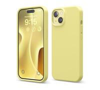 elago Liquid Silicone Case for iPhone 15 Yellow | Full Body Protective Cover, Shockproof, Slim Design, Anti-Scratch Soft Microfiber Lining (Yellow)