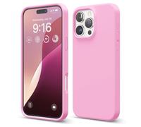 elago Liquid Silicone Case for iPhone 16 Pro Max Hot Pink | Full Body Protection, Shockproof, Slim Phone, Anti-Scratch Soft Microfiber Lining (Hot Pink)