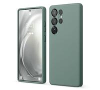 elago Liquid Silicone Case for Samsung Galaxy S25 Ultra Midnight Green