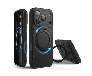 elago Magentic Ring Stand Armor Compatible with iPhone 17 Pro Case 6.3", 360 Rotatable Ring Stand - Compatible with MagSafe, Drop Protection, Tough Rugged Design, Shockproof Bumper Cover (Black)