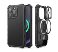 elago Magnetic Armor Case Compatible with iPhone 15 Pro Max Case, Compatible with MagSafe, Enhanced Camera Protection, Shockproof Edge Design, Full Body Protective Cover, Durable TPU + PC (Black)
