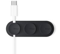 elago Magnetic Cable Managment Buttons, Organize 3 Cables, Powerful Magnets, Reusable Sticker Attaches to Surface, Desk Organization (Black)