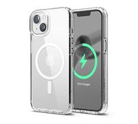 elago Magnetic Hybrid Clear Case Compatible with iPhone 14 Case (6.1"), Compatible with MagSafe Charger, PC + TPU Hybrid Technology, US Military Grade Drop Protection, Reduced Yellowing (White)